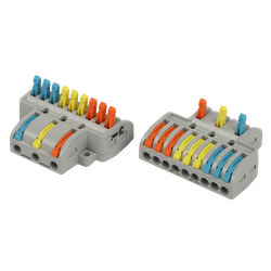 Клемма ЭРА NO-225-460 проходная разветвительная 222-4139 с рычагами 3/9 полюсов 0.08-2.5/4 мм2 (упаковка 1 шт.)