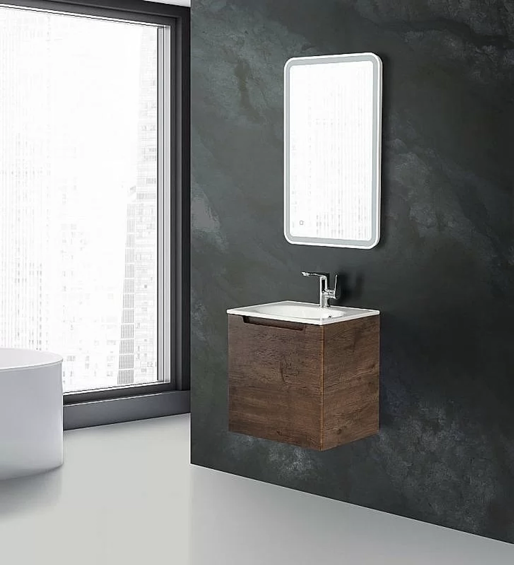 Тумба с раковиной BelBagno ETNA-600-1C Rovere Moro