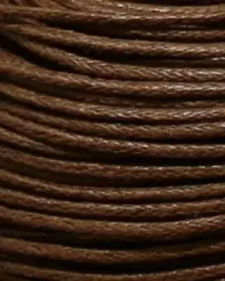 Шнур вощеный d 2 мм, 100% хлопок, коричневый