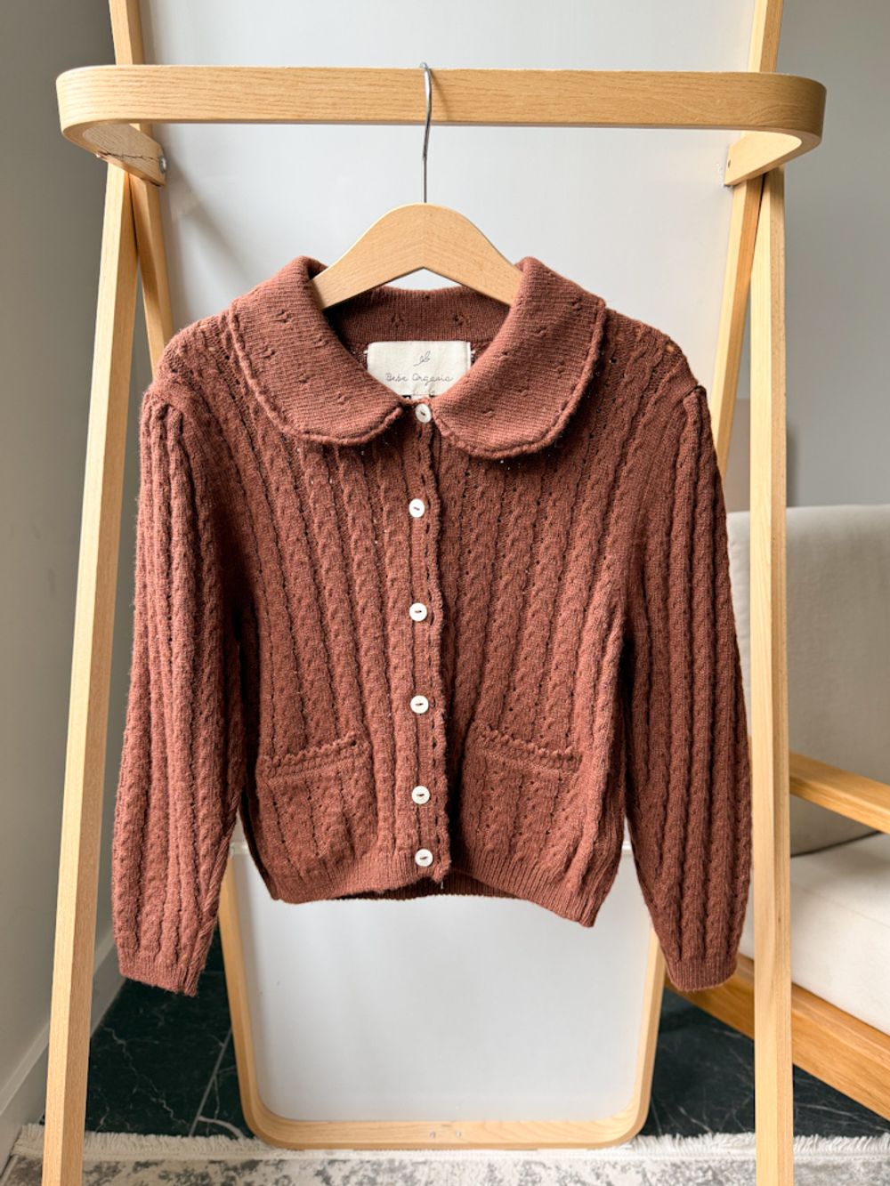 Кардиган с шерстью и кашемиром Bebe Organic, 104