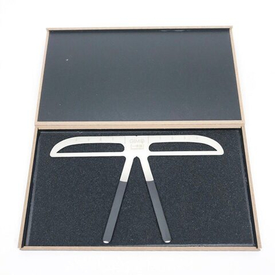 Линейка-уровень для бровей металлическая двойная