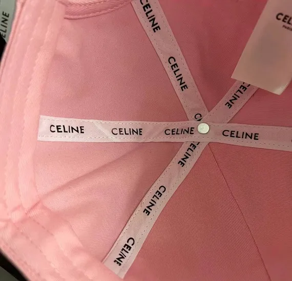 Бейсболка CELINE Triomphe из хлопка, розовая