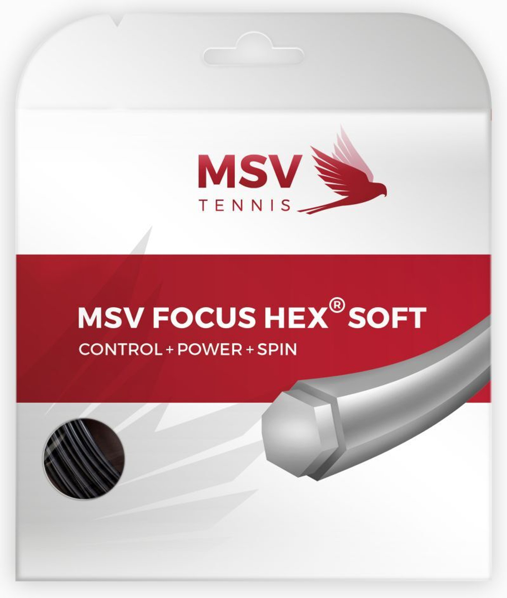 Теннисные струны MSV Focus Hex Soft (12 m) - черный