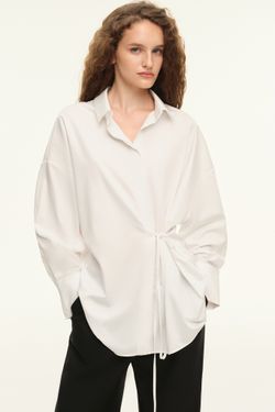 Рубашка с завязками (Tie me softly), белая