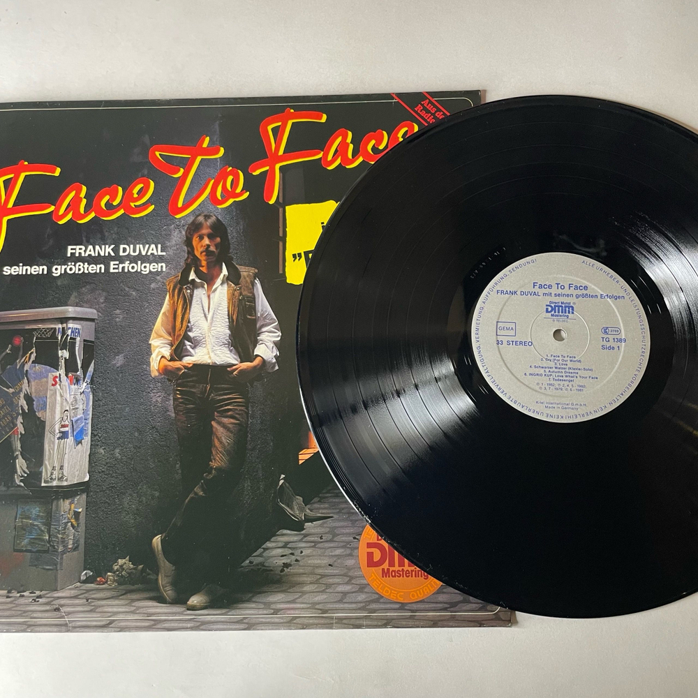 Винтажная виниловая пластинка LP Frank Duval Face To Face (Германия 1982)
