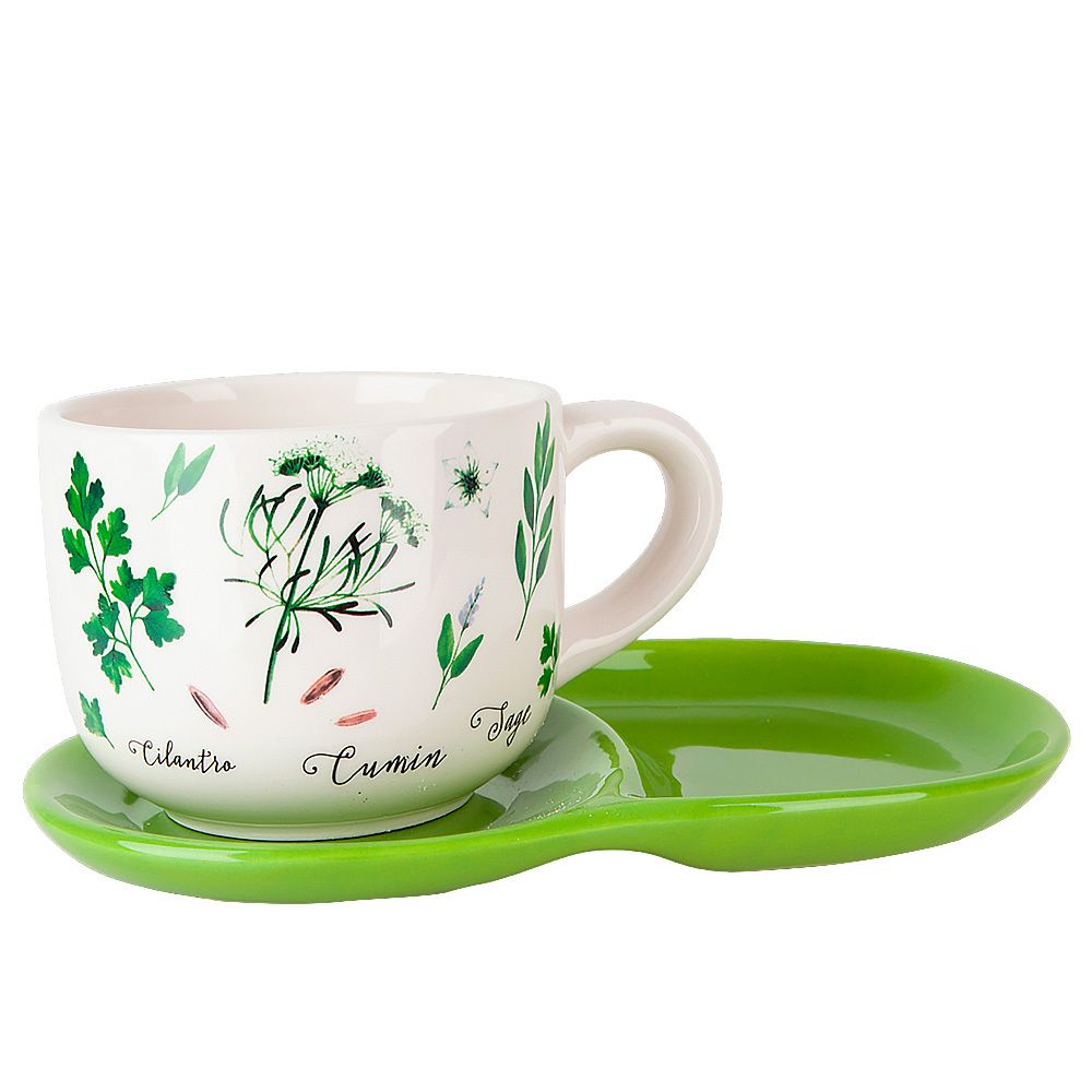 Набор для завтрака: чашка и блюдце " " 23*15*10,5см. v=500мл. (керамика)