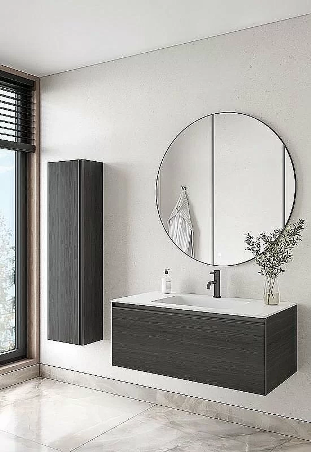 Пенал Armadi Art QUATRO OAK ANTHRACITE профиль ANTHRACITE