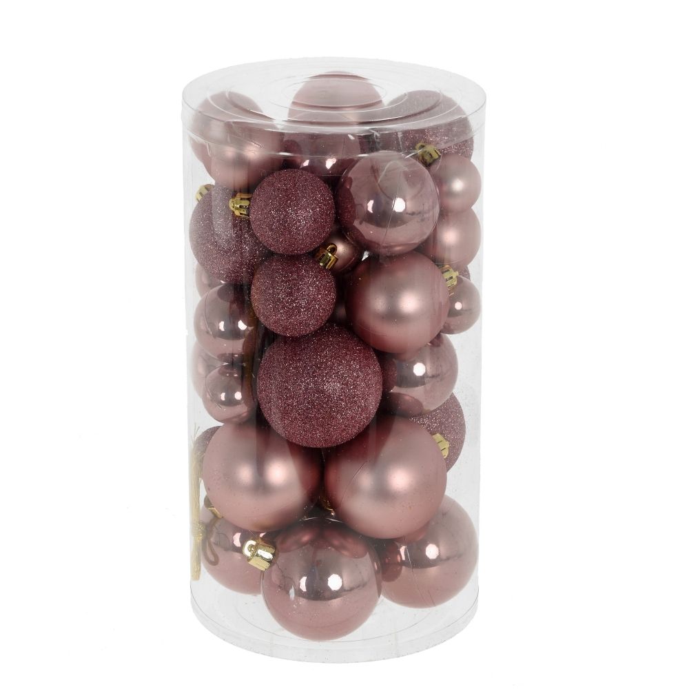 GAEM Набор из 40шт Украшение новогоднее "Шар", D3/4/5/ 6 см, L14,5 W14,5 H26 см
