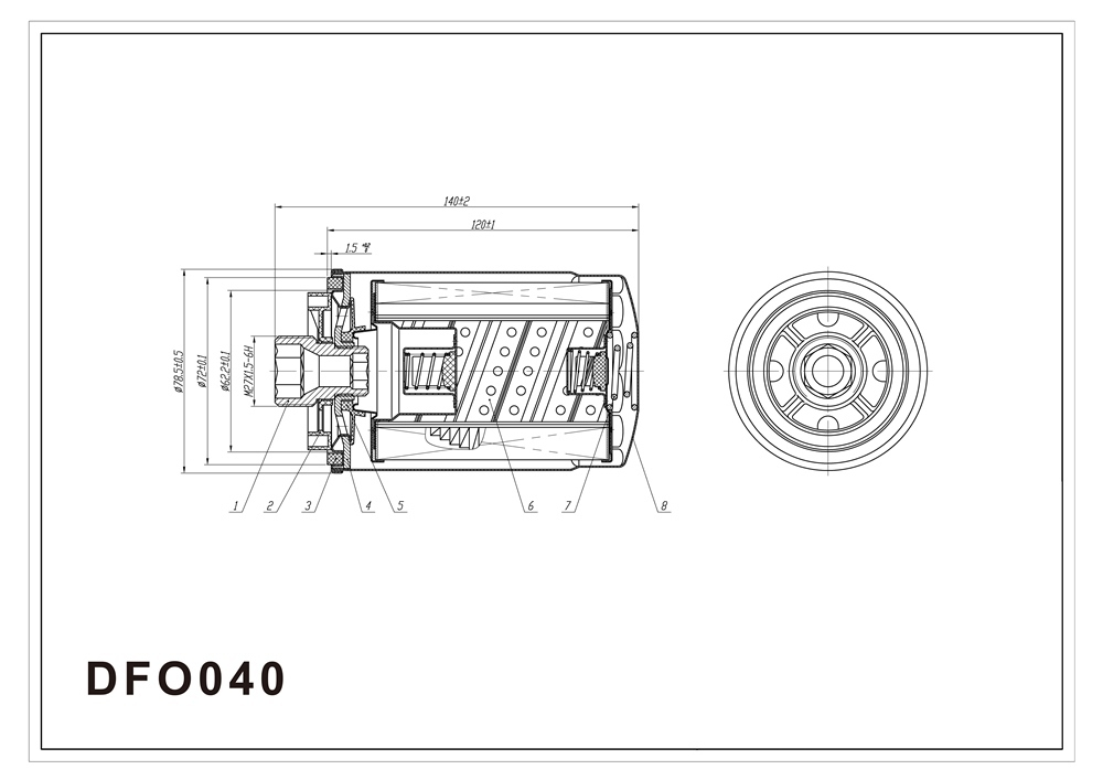 Фильтр масляный DOUBLE FORCE арт. DFO040 DFO040