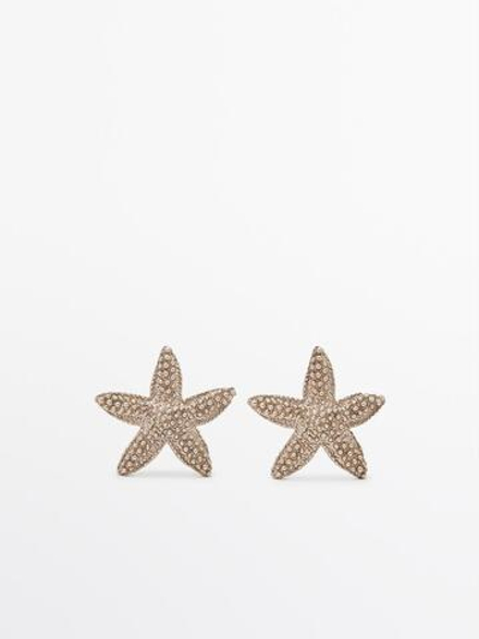 Massimo Dutti Серьги-звезды, серебряный