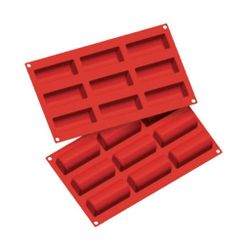 Форма кондитерская "Мини полено" 30 ячеек 45*20 мм, h 20 мм силикон (30*17,5 см) P.L.