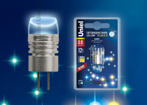 LED-JC-12/0,8W/DW/G4 45lm Лампа светодиодная. Упаковка блистер