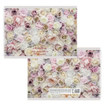 Альбом для рисования А4 40л, Alingar, гребень, мелованный картон(стандарт) 210г/м2, офсет 100 г/м2,, "Нежные цветы", 1 дизайн в пленке т/у