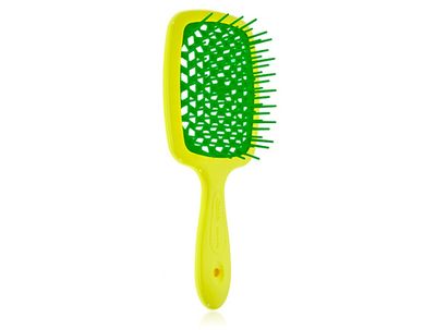 Расческа для волос лайм с зеленым JANEKE SUPERBRUSH The Original - Yellow/Green