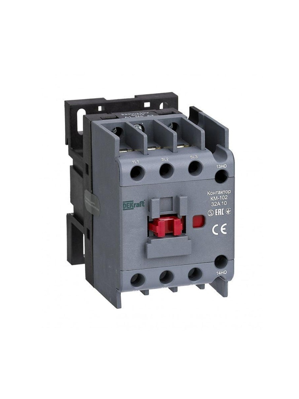 Контактор КМ-102 3п 32А кат. 230В AC 1НО AC-3 AC-4 DEKraft 22005DEK