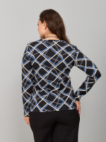 Лонгслив ЛНкл-080/черный-абстракциялинии