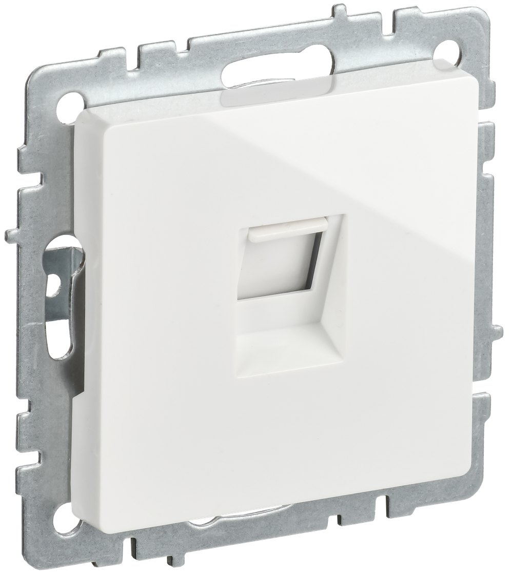 BRITE Розетка компьютерная RJ45 кат.5E РК10-БрБ белый
