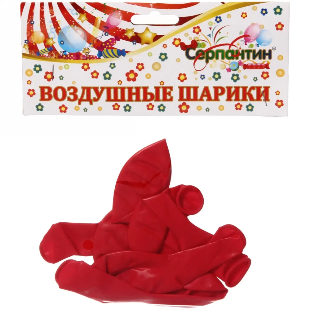 Воздушные шары 5 шт, 10»/25см Красный кардинал (красный)