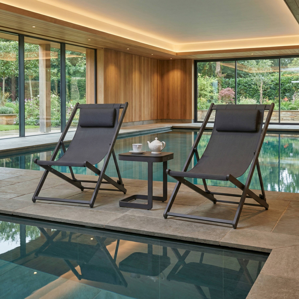 Стул-шезлонг Ideal Patio САНТОНИ складной, серый