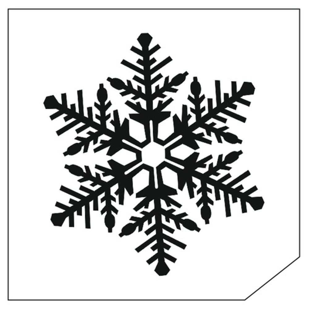 Трафарет для блеск-тату 6*6 снежинка 166S