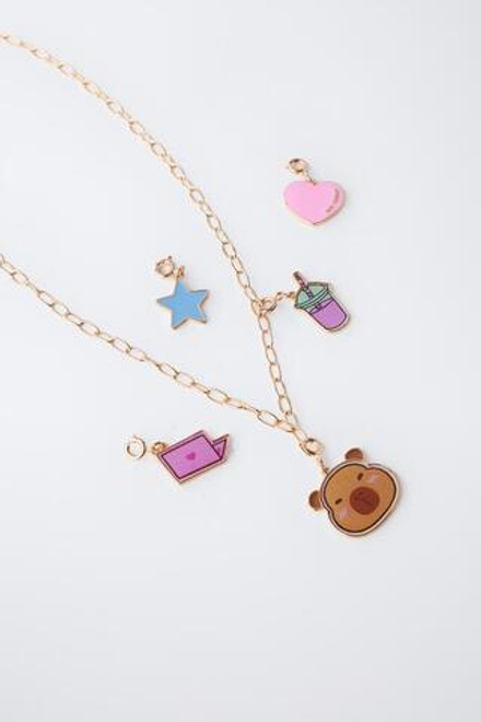 ZARA ОЖЕРЕЛЬЕ С МНОГОФУНКЦИОНАЛЬНЫМИ СМЕННЫМИ ПОДВЕСКАМИ, ЗОЛОТИСТЫЙ