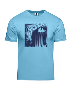 Футболка Aloha Hawaii unisex голубая