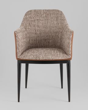 Стул обеденный Itan NC коричневый с коричневой экокожей