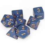 Chessex 7-dice set Dusty Blue/Copper