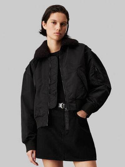 Сатиновая куртка CALVIN KLEIN JEANS - черный(J20J224115)