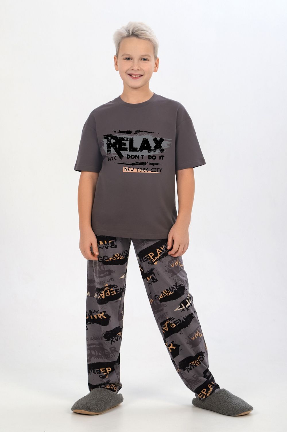 Костюм для мальчика Гранж-1 Виотекс СЕРЫЙ