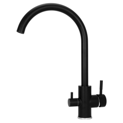 Кран смеситель Аквабрайт гибридный уголь 38722