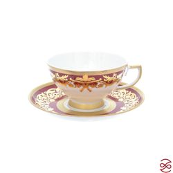Набор чайных пар 220 мл Natalia bordeaux gold (6 шт)