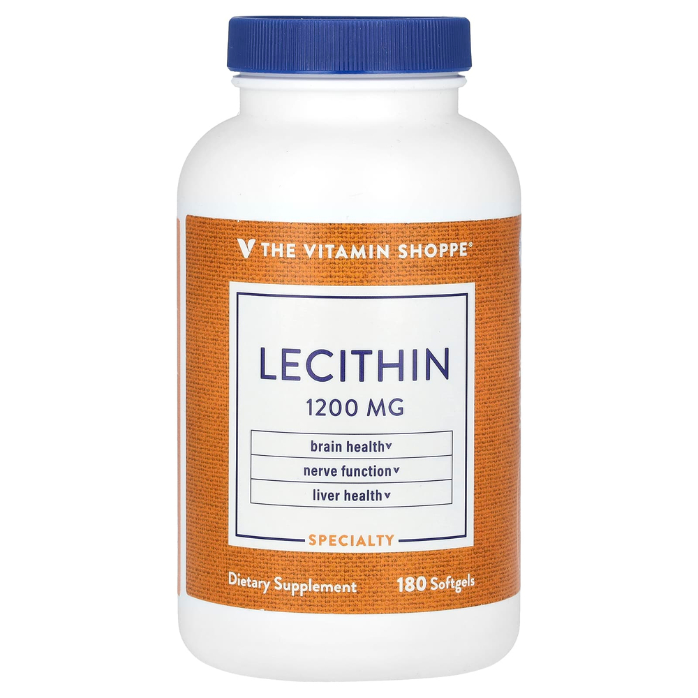 The Vitamin Shoppe, лецитин, 1200 мг, 180 капсул