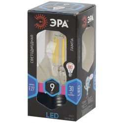 Лампочка светодиодная ЭРА F-LED A60-9W-840-E27 Е27 / Е27 9 Вт филамент груша нейтральный белый свет