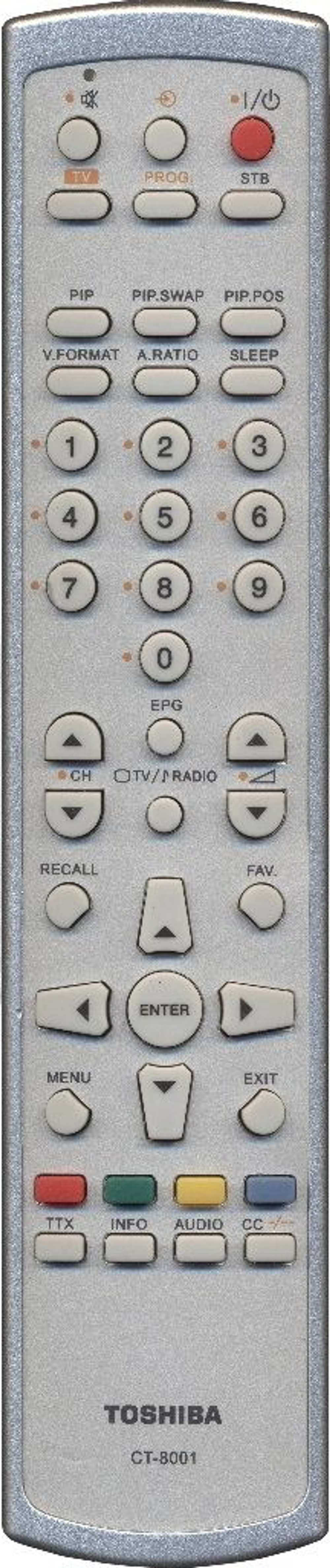 Пульт для TOSHIBA CT-8001 PIP LCD TV ORIGINAL