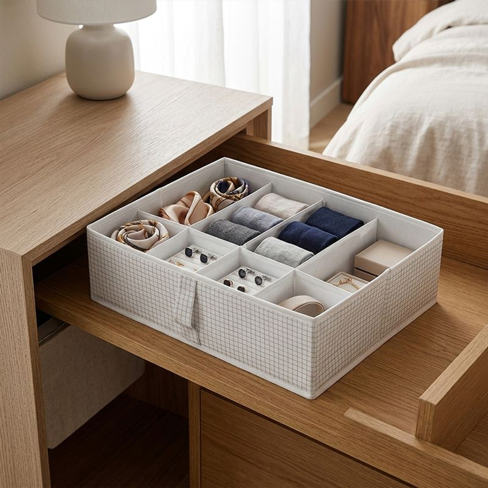 Коробка с отделениями Ytterån, 7 отделений, 44х34х11, полиэстер