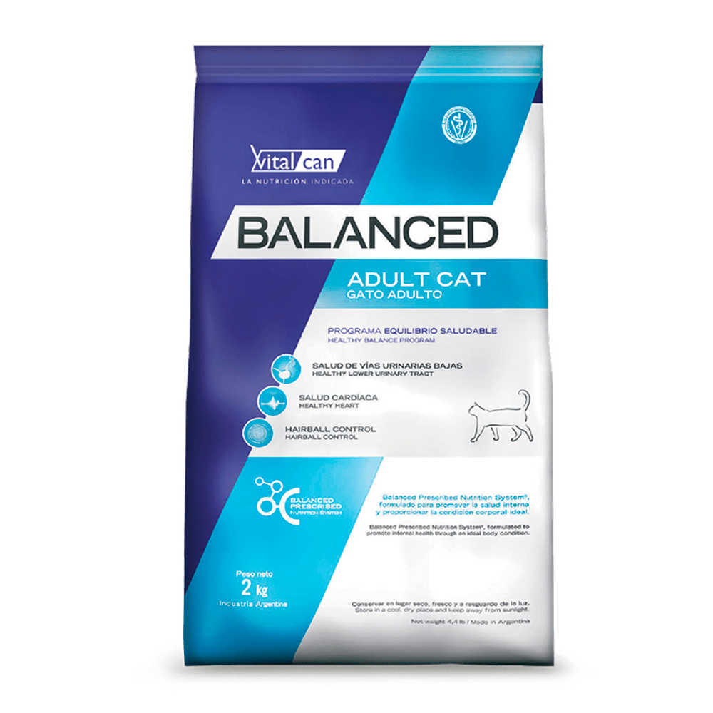 Vitalcan Balanced Cat Adult  2 кг КУРИЦА для взрослых кошек Виталкан