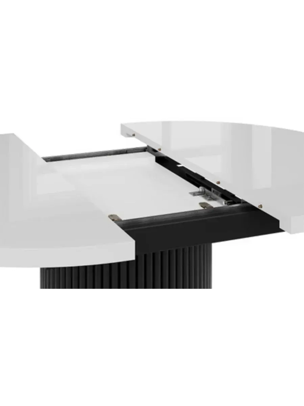 Стол кухонный Стекло глянцевое белое 100(135)х100х76 см