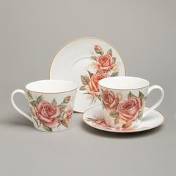 ЧАЙНЫЙ НАБОР LEFARD "КОРЕЙСКАЯ РОЗА" НА 2 ПЕР. 4 ПР. 300 МЛ (КОР=24НАБ.)