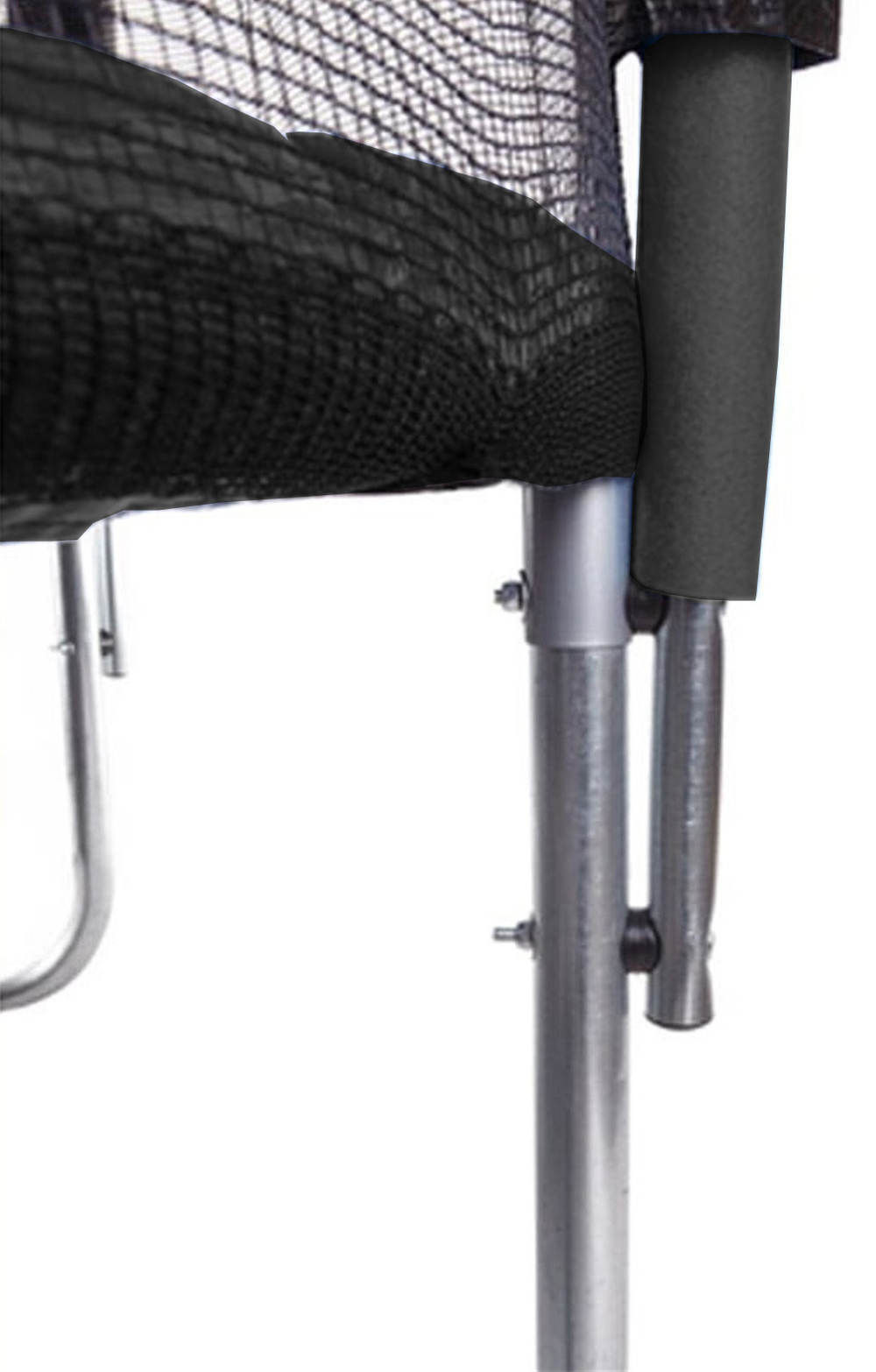 Батут с лестницей и внутренней сеткой 180 см черный