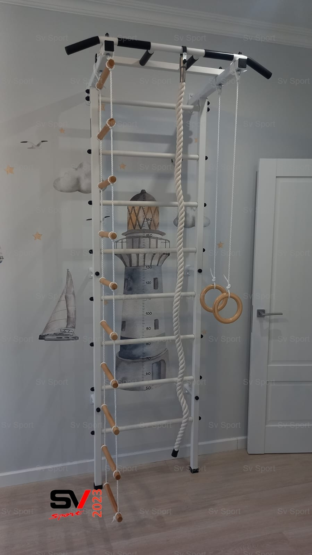 Монтаж шведской стенки Sv Sport в пеноблочные, газоблочные стены