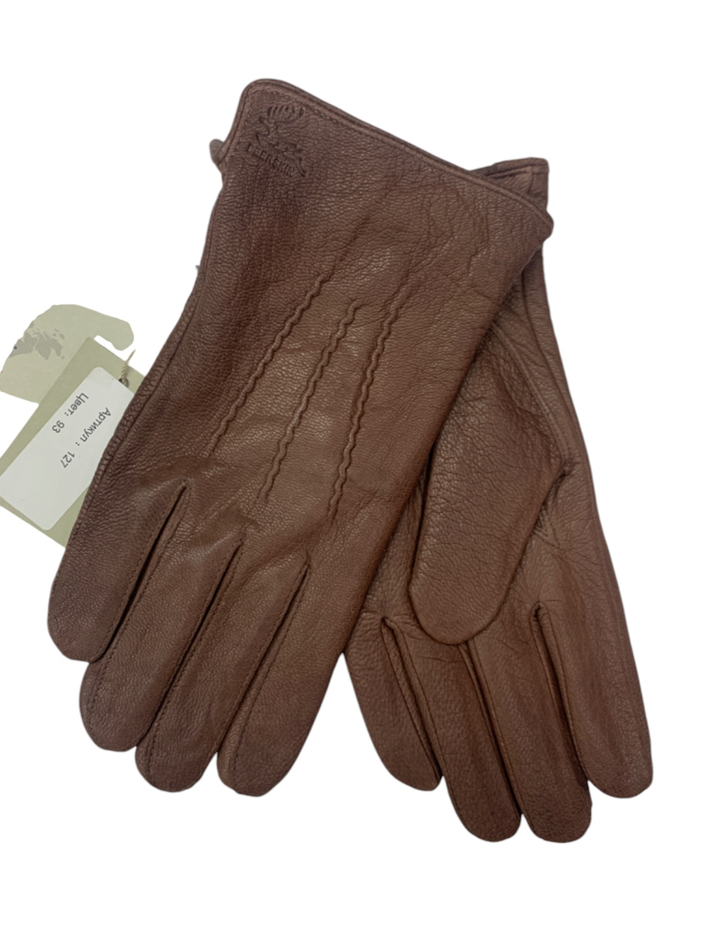 Перчатки. Мужские. Материал верха: Кожа оленя. Подклад: Трикотаж-шерсть. 5 шт в упаковке.
