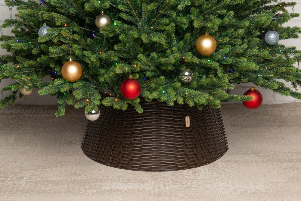 Корзина под елку ПРЕМИУМ Царская Лоза 87 см., разборная, хаски, ЕлкиТорг (87-229)