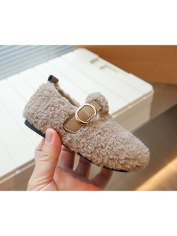 Балетки из искусственного меха