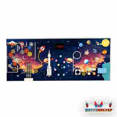 Интерактивная стена «Битва планет», с космическими модулями и счётчиком