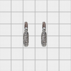 "Эмма" серьги в серебряном покрытии из коллекции "Стиль" от Jenavi  с английским замком