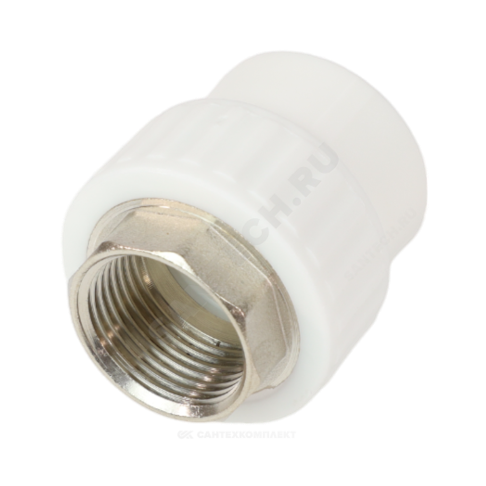 Муфта PP-R комбинированная белая Дн 110х4" ВР под ключ VALFEX 10134110