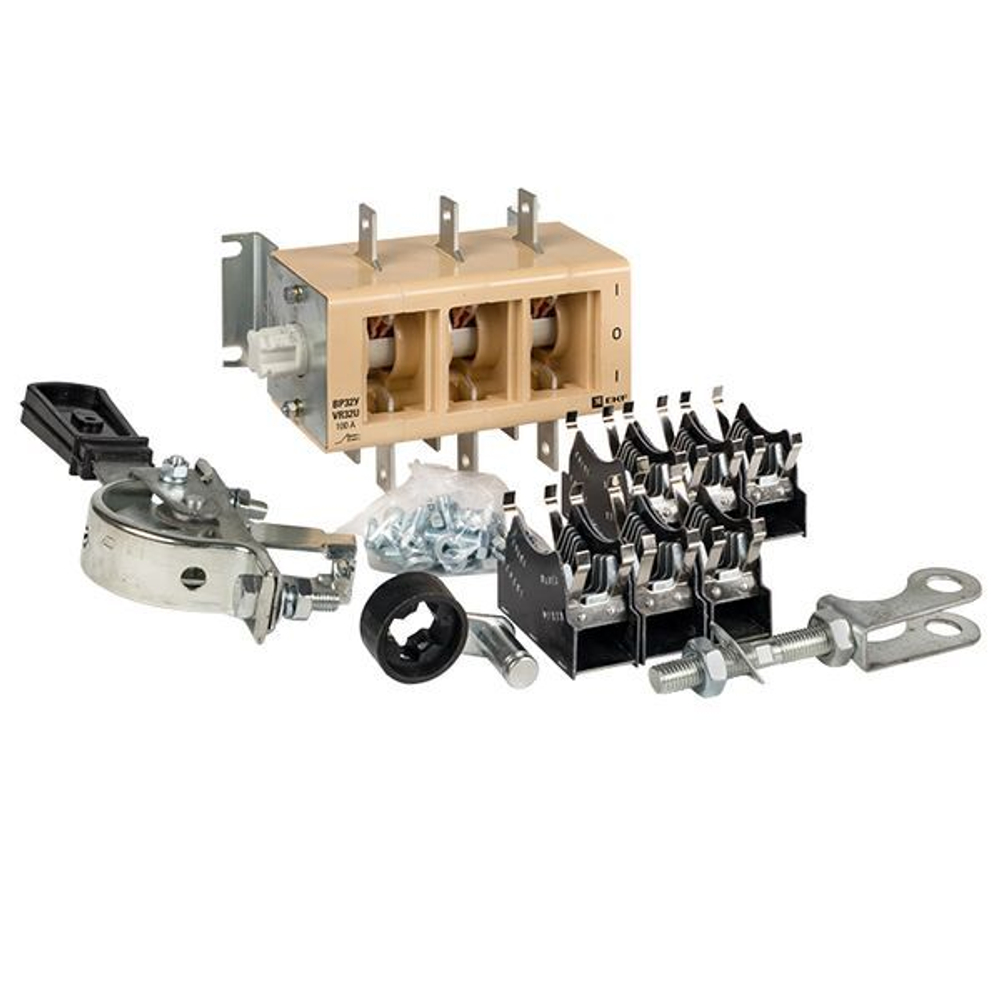 Выключатель-разъединитель ВР32У-31A71240-R 100А, 2 направ, с д/г камерами, с передней смещённой рукояткой EKF MAXima