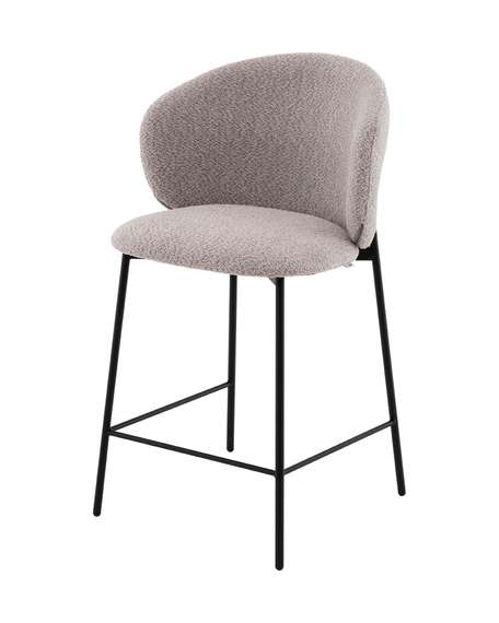 Стул полубарный Блейз букле светло-серый