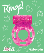 Розовое эрекционное кольцо с вибрацией Rings Axle-pin